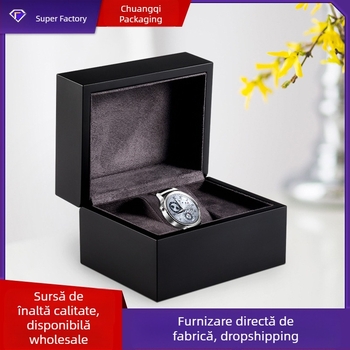 Cutie de ceas neagră mată, cutie din lemn de înaltă calitate, multicoloră, cutie pentru ceas individual, cutie cadou pentru ceas, producător, depozitare en-gros