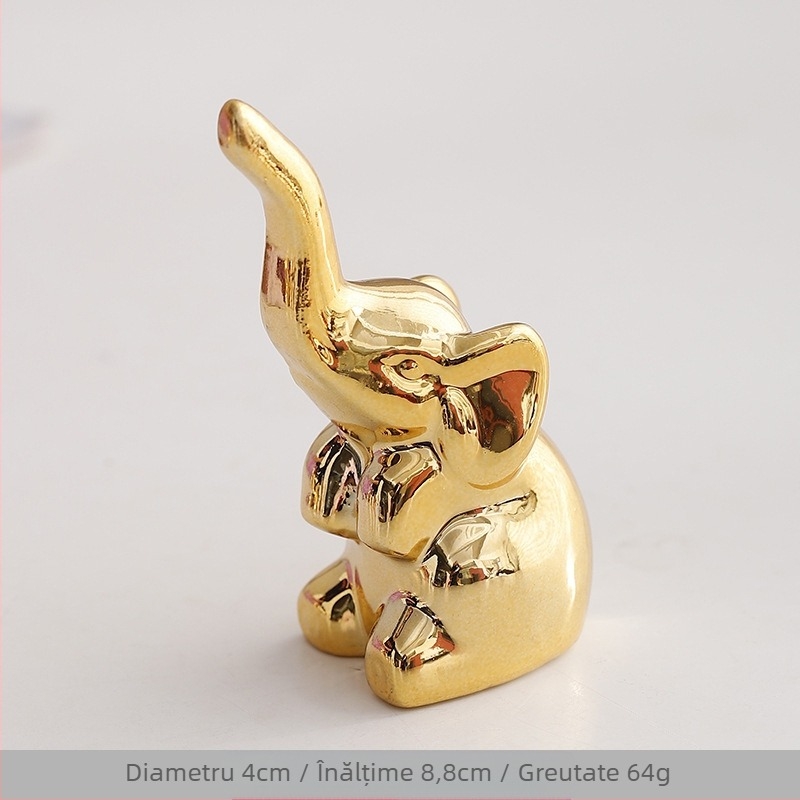 Ins Ornaments Transfrontalieră Ceramică Creative Elefant Mini Iepure Inel Colier Bijuterii Rack Animal Fereastră Ornamente Mici