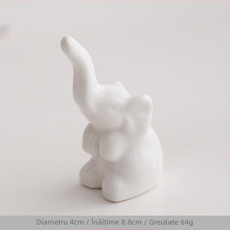 Ins Ornaments Transfrontalieră Ceramică Creative Elefant Mini Iepure Inel Colier Bijuterii Rack Animal Fereastră Ornamente Mici