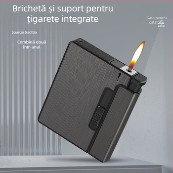 Cutie de țigări automată universală, creativă, grosieră, medie, fină, cu brichetă, impermeabilă, rezistentă la presiune, cutie de țigări gonflabilă, en-gros