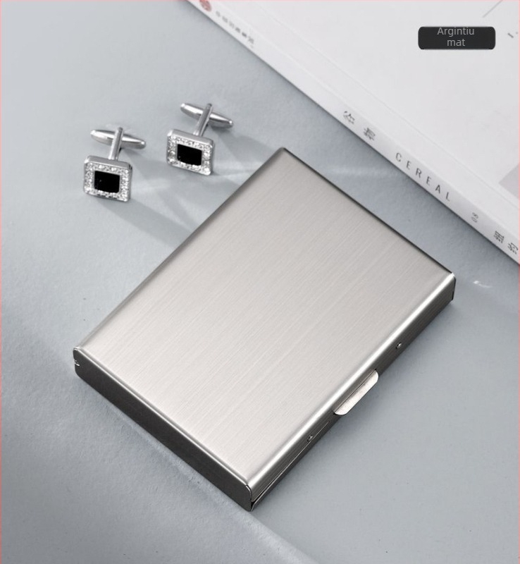 Carcasă de card din oțel inoxidabil 2024, portofel antimagnetic antifurt, mini, simplă, din oțel inoxidabil de înaltă calitate, set de carduri, en-gros
