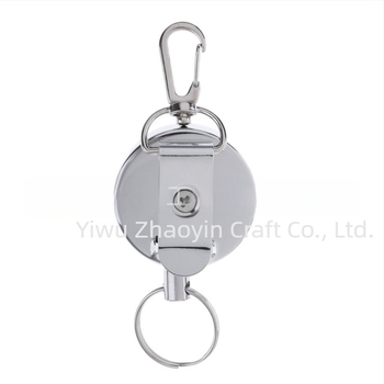 Breloc telescopic pentru exterior, anti-pierdere, transfrontalier, vânzare fierbinte, 4 cm, cataramă complet metalică ușor de tras, extractor de sârmă ușor de tras, anti-pierdere