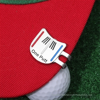 Clemă de golf transfrontalieră pentru șepci de golf, marcaj cu clemă de golf, etichetă magnetică metalică cu litere simple pentru minge de golf