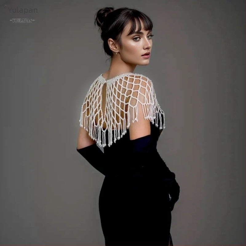 Youlapan Sg47 Export Industria Grea Dinastia Han Nor Accesorii de Umăr Cheongsam cu Mărgele Decupat Șal cu Ciucure cu Perle Scurt