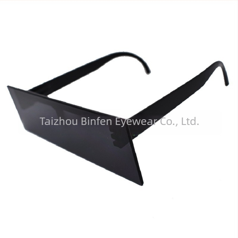 Ochelari de soare cu ramă pătrată neagră, model Thug Life Pack, model Forced Dimension Mosaic, My World Code Pixel