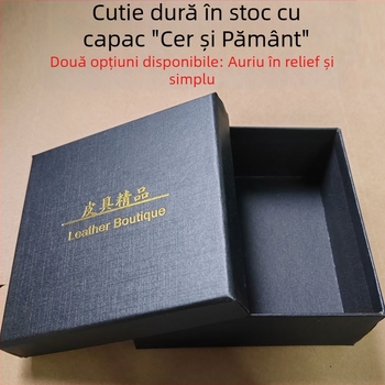 Cutie universală pentru curea, cutie de carton neagră, capac cer și pământ, ambalaj cadou, cutie pătrată Bronzing Boutique, cutie pentru curea en-gros