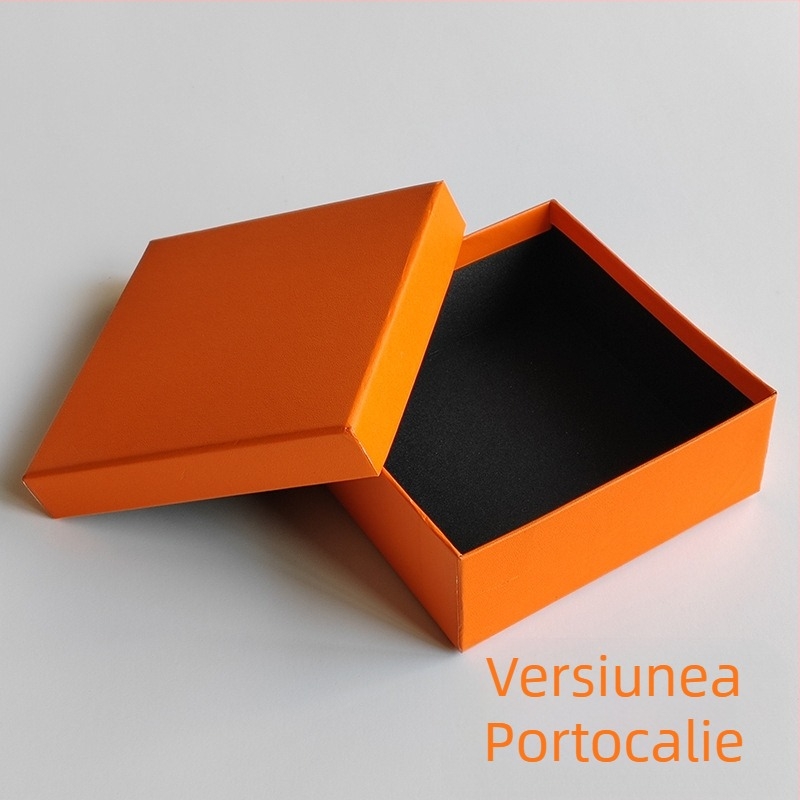 Cutie universală pentru curea, cutie de carton neagră, capac cer și pământ, ambalaj cadou, cutie pătrată Bronzing Boutique, cutie pentru curea en-gros