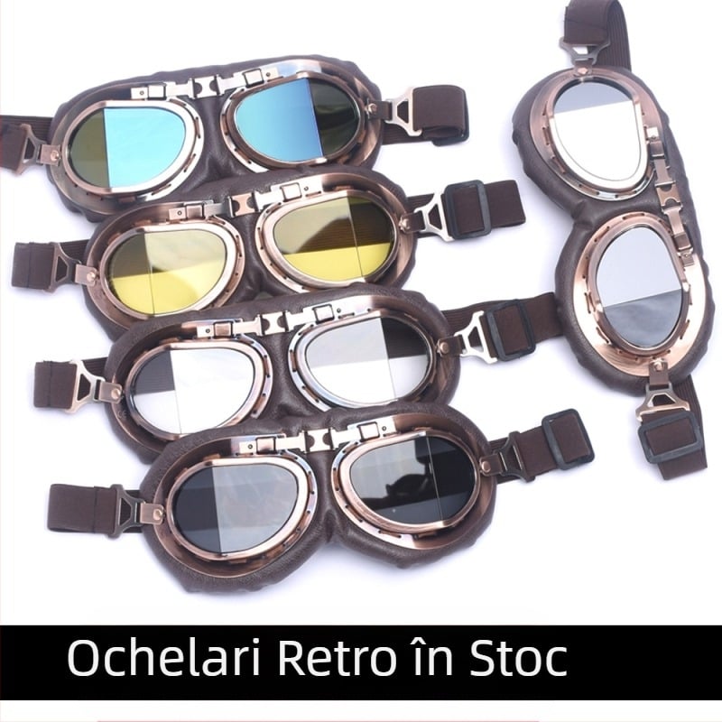 Ochelari de protecție sport retro Spot pentru motocicletă, ochelari de echitație cross-country, ochelari de protecție pentru sporturi în aer liber, ochelari de protecție împotriva vântului și prafului pentru cască