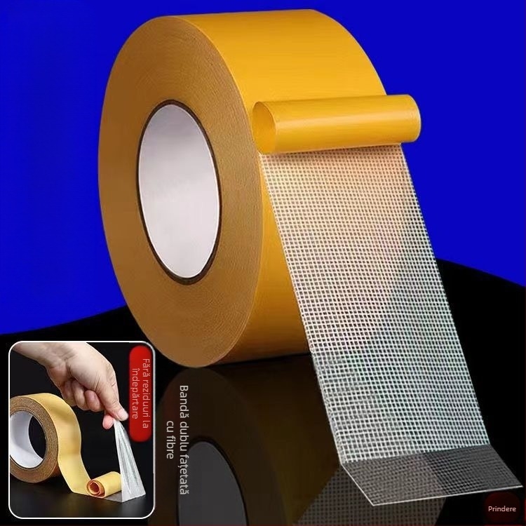Adeziv dublu-adeziv universal, vâscozitate ridicată, fără urme de țesătură, grilă textilă, adeziv dublu-adeziv, covor fix, transparent, adeziv dublu-adeziv