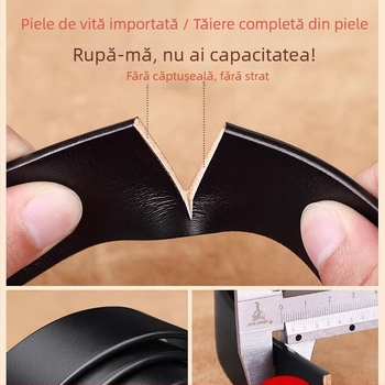 Curea Paul pentru bărbați din piele naturală, cataramă cu știft de înaltă calitate, din piele de vacă, curea simplă pentru pantaloni pentru bărbați, cu ridicata autentic