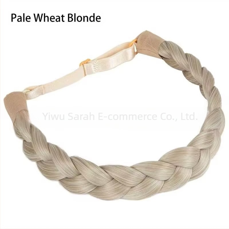 Peruca de mătase la temperaturi ridicate transfrontaliere europene și americane pentru femei, țesute manual, păr natural, împletitură, oase de pește, împletitură, păr