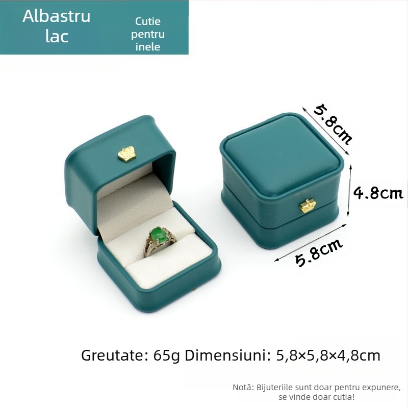 Cutie de bijuterii din piele de lux pentru talie, cu pandantiv și inel de coroană din Pu, cutie de ambalare pentru bijuterii, cutie cadou pentru talie, colier, inel de talie, brățară, coroană