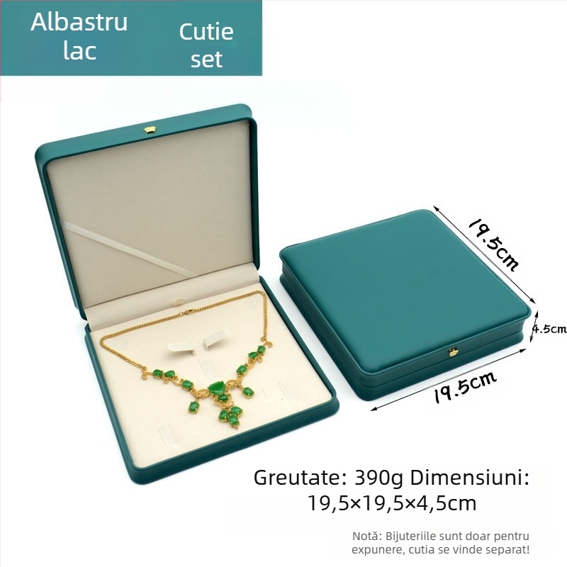 Cutie de bijuterii din piele de lux pentru talie, cu pandantiv și inel de coroană din Pu, cutie de ambalare pentru bijuterii, cutie cadou pentru talie, colier, inel de talie, brățară, coroană