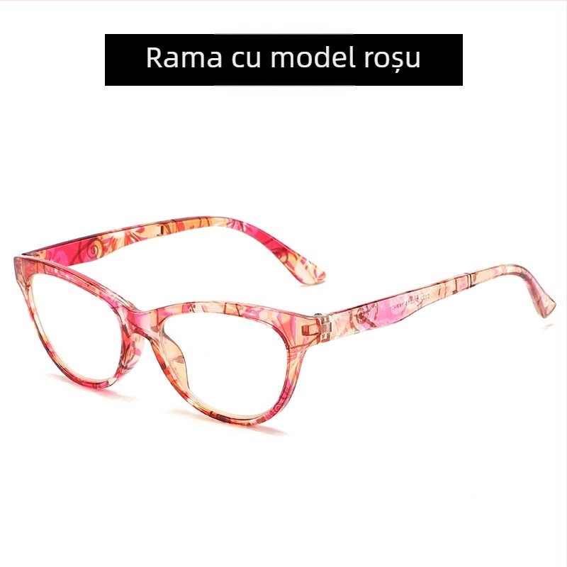 Ochelari de citit la modă, anti-lumină albastră, ochelari simpli fără prescripție medicală cu brațe cu arc din PC, ochelari de citit de înaltă definiție pentru persoane de vârstă mijlocie și vârstnici, en-gros de la producător