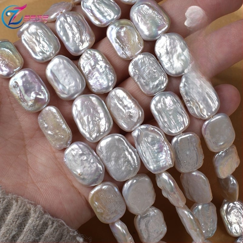 Cuburi de perle naturale de apă dulce cu luciu puternic, 12-13 mm, mărgele baroce în formă neregulată, DIY, colier lucrat manual, produs semifinit