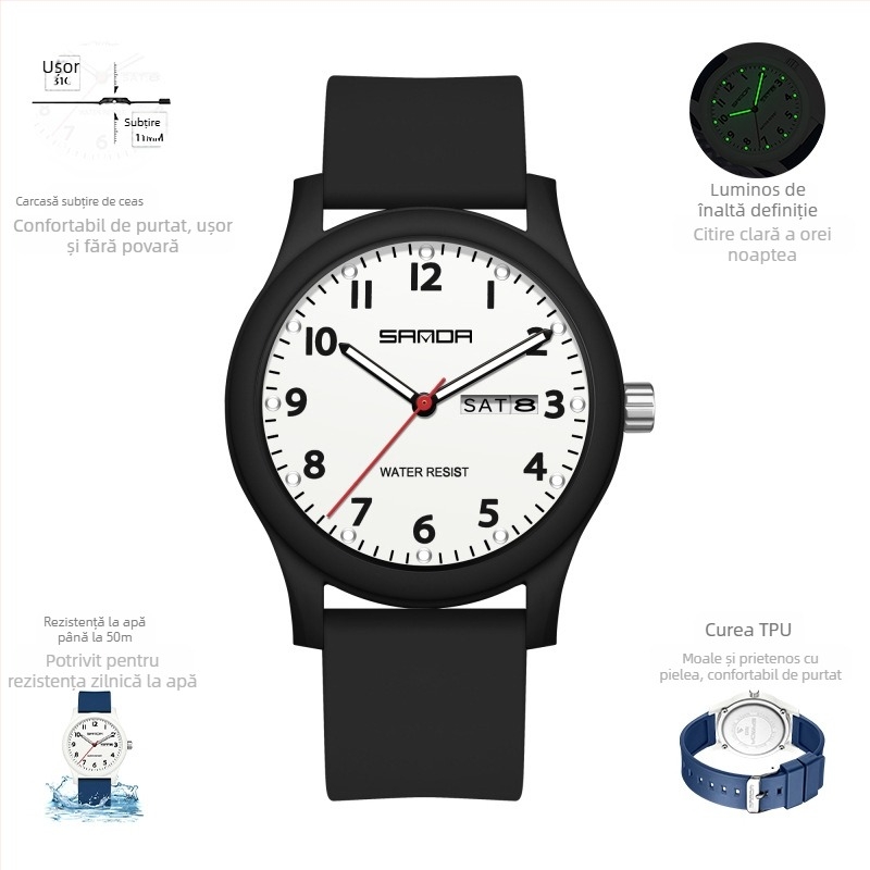 Ceasuri mici pentru cupluri cu calendar pentru adolescenți și studenți, la modă, cu toate potrivirile, creative, electronice, cu cuarț