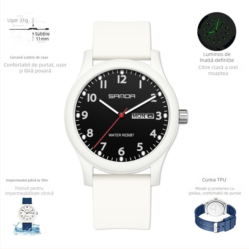 Ceasuri mici pentru cupluri cu calendar pentru adolescenți și studenți, la modă, cu toate potrivirile, creative, electronice, cu cuarț