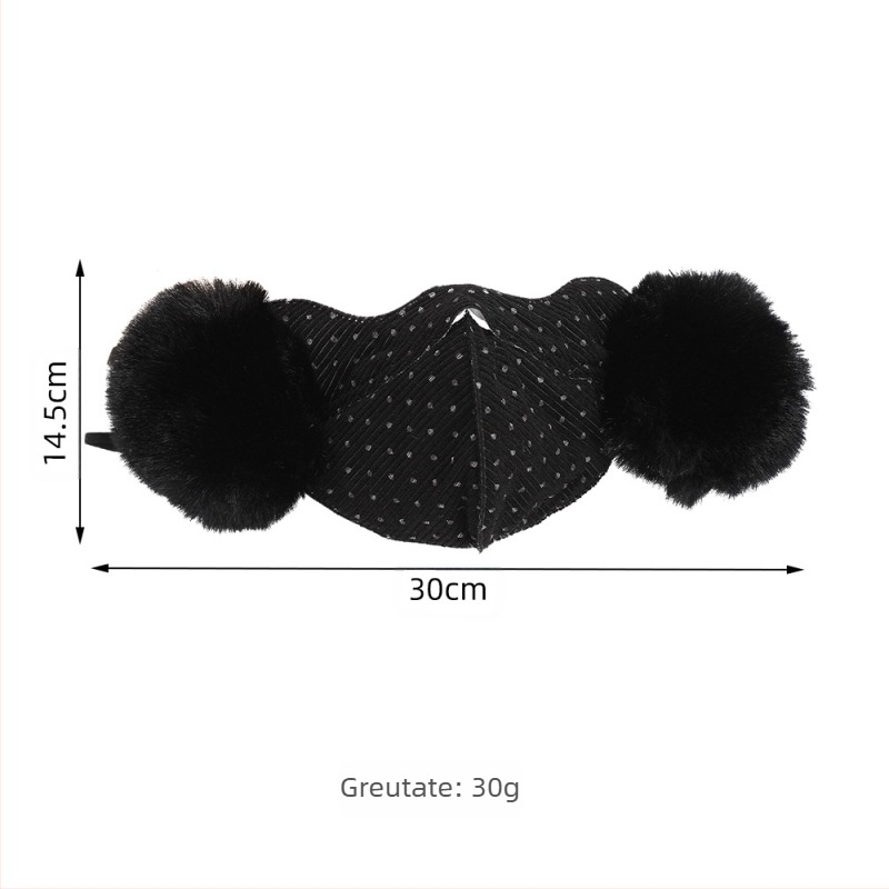 Idea pentru adulți, mască de urechi din fleece, protecție pentru urechi de iarnă, caldă, îngroșată, rezistentă la vânt și la frig, mască de față cu jumătate de acoperire