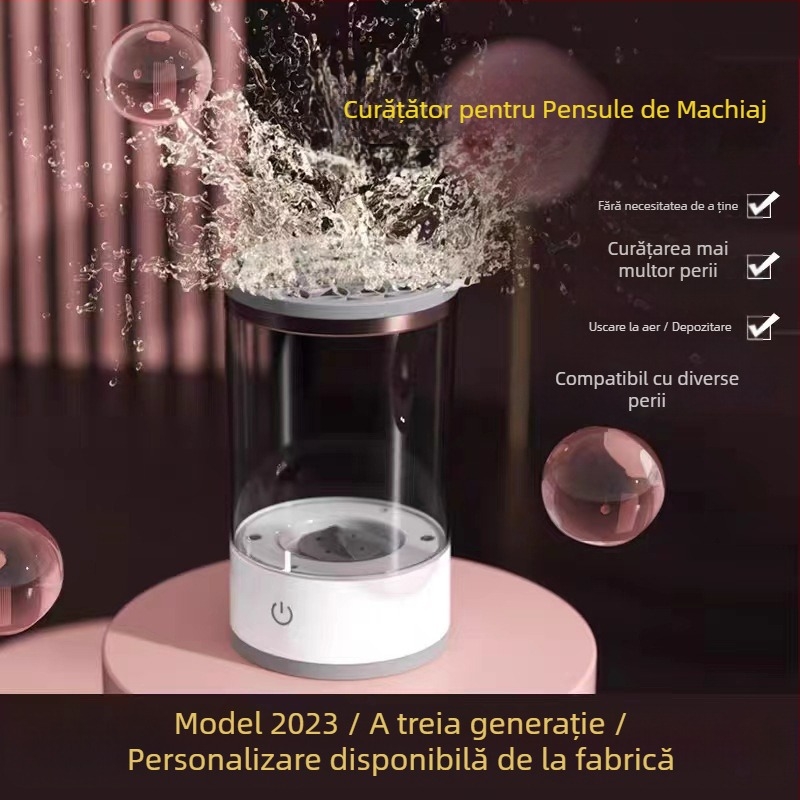 Furnizat direct de producător, dispozitivul de curățare a pensulelor de machiaj are moduri multiple, poate fi utilizat pentru îndepărtarea petelor fără intervenție manuală și este un dispozitiv de curățare electric multifuncțional și rapid.