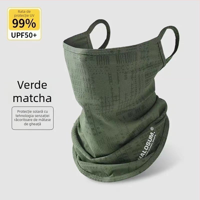 Mască de mătase de gheață pentru echitație în aer liber, sport, protecție solară, eșarfă pentru gât, protecție facială, eșarfă multifuncțională pentru pescuit, alpinism, mască
