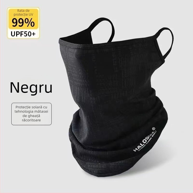 Mască de mătase de gheață pentru echitație în aer liber, sport, protecție solară, eșarfă pentru gât, protecție facială, eșarfă multifuncțională pentru pescuit, alpinism, mască