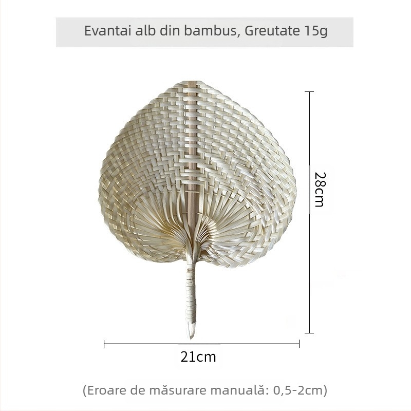 Evantai de vară în formă de piersică, caracteristic vietnamez, evantai de bambus, evantai artistic din PU, mic, proaspăt, creativ, manual, cu manivelă, de culoare
