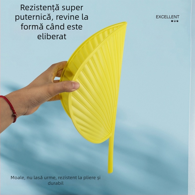 Evantai din frunze de papură din plastic, de modă veche, acționat manual, neputrezit, evantai de vară, repelent de țânțari, evantai de banane, evantai de floarea-soarelui pentru bătrân, lucrat manual, evantai de vară pentru copii