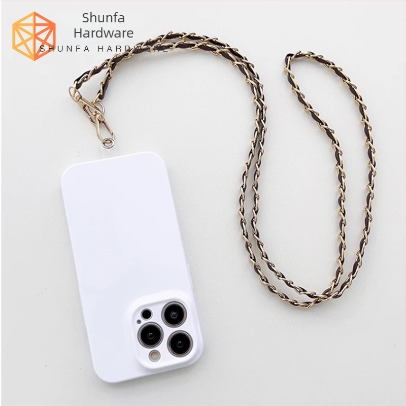 Geantă nouă din piele cu lanț de aluminiu și curea metalică pentru geantă, stil Chanel, curea de umăr din piele PU, lanț crossbody pentru umăr