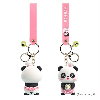 Mașină Panda Breloc Păpușă Breloc Drăguț Desen Animat Pandantiv 3D Cadou Cadou Păpușă Ornament En-gros