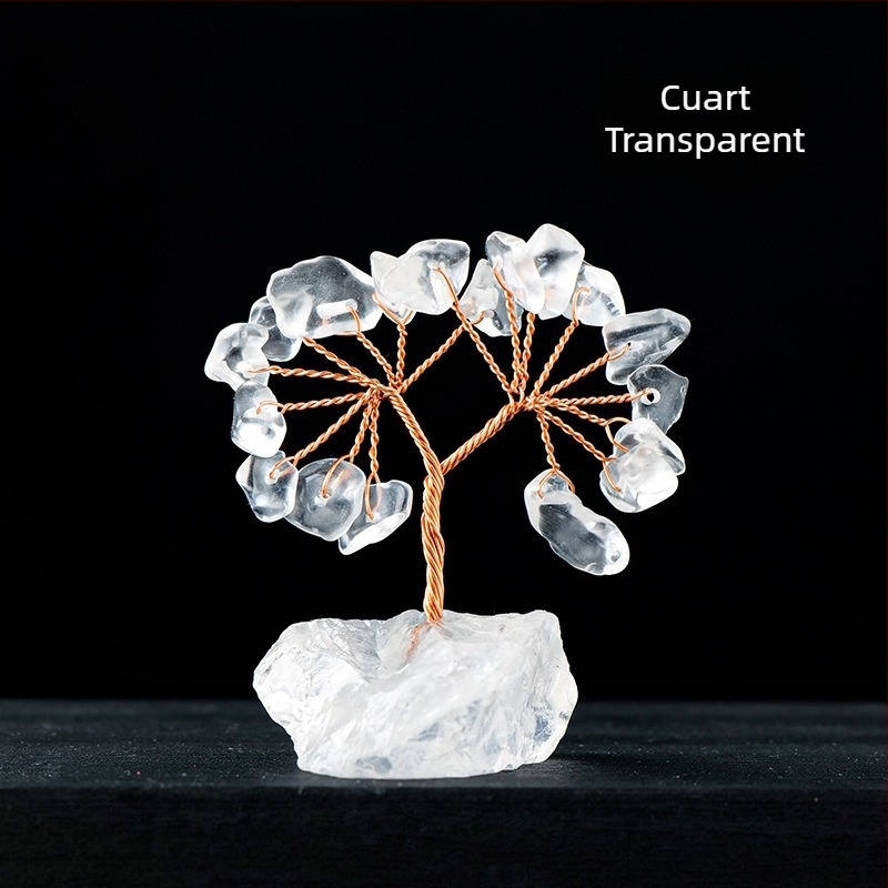 Pietriș de cristal natural, copac de bogăție, ametist, copac de bogăție, decorare creativă pentru desktop, ornamente pentru copacul de viață al mașinii