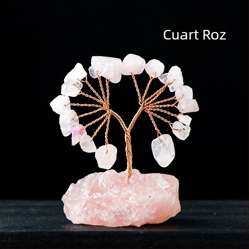 Pietriș de cristal natural, copac de bogăție, ametist, copac de bogăție, decorare creativă pentru desktop, ornamente pentru copacul de viață al mașinii