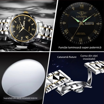 Louis Fans elvețian brand nou bărbătesc cuarț ceas impermeabil luminos calendar stil coreean lux ceas TikTok