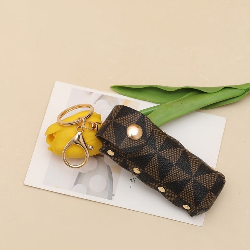 DIY Creative Printing PU piele geantă mică breloc ciucure portabil mini depozitare ruj geantă mică pandantiv en-gros