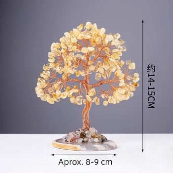 Agat cristal pietriș arbore bogăție ametist citrin arbore bogăție casă desktop decorare meșteșuguri ornamente