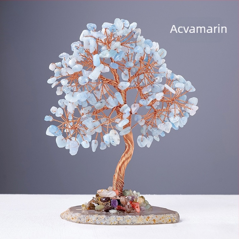 Agat cristal pietriș arbore bogăție ametist citrin arbore bogăție casă desktop decorare meșteșuguri ornamente