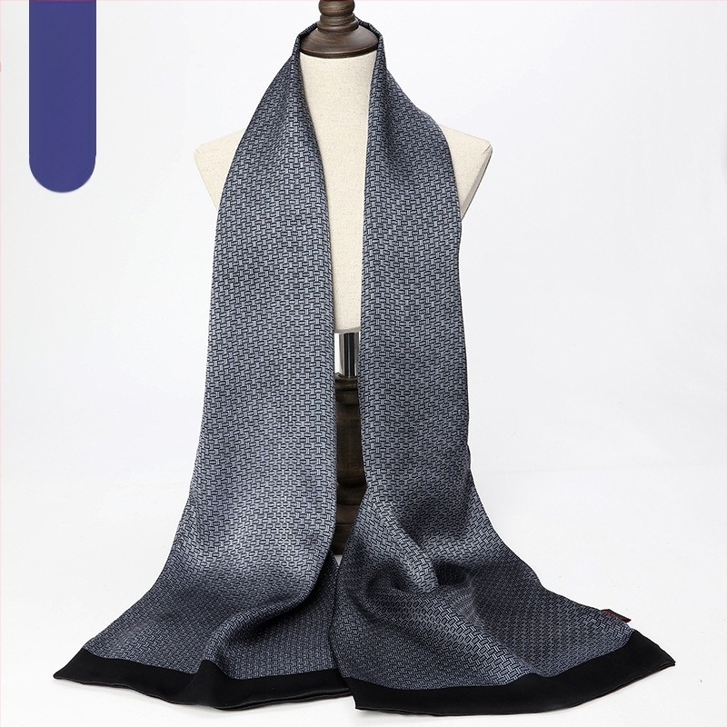 Eșarfă lungă din mătase pură de dud pentru bărbați Hangzhou, eșarfă, eșarfă en-gros, eșarfă de mătase profesională cu strat dublu