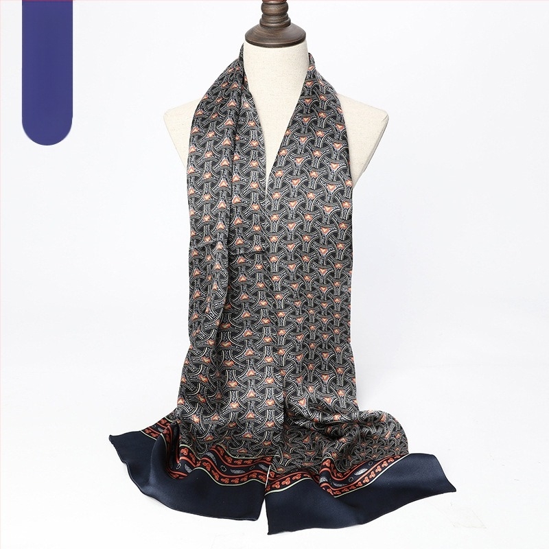 Eșarfă lungă din mătase pură de dud pentru bărbați Hangzhou, eșarfă, eșarfă en-gros, eșarfă de mătase profesională cu strat dublu