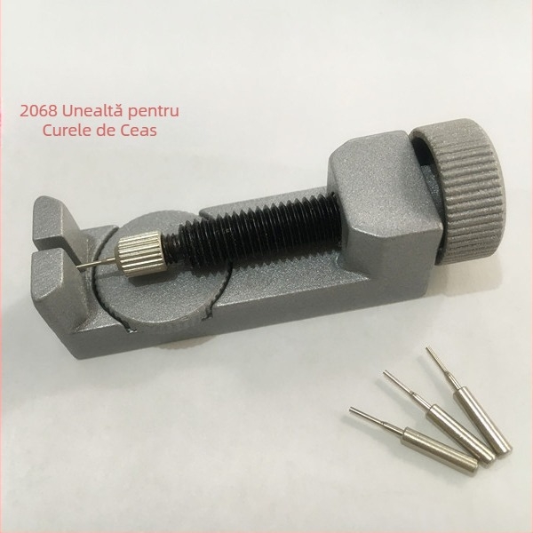 Instrument de îndepărtare a curei metalice 2068, tăietor multi-pin pentru ceasuri, argintiu, roșu și verde, pentru îndepărtarea secțiunilor de curea de ceas, instrument de reparare a ceasurilor