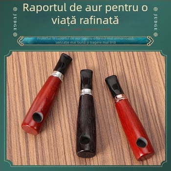 DHL Nou Creative 9mm Flue Aoko Țeavă din lemn ușoară, portabilă, din lemn masiv, mică