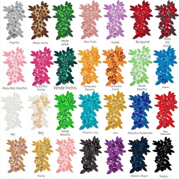 1 buc/set plasă paiete unghii burghiu cu mărgele cusut floare unică guler floare DIY decorare guler guler cu accesorii de îmbrăcăminte