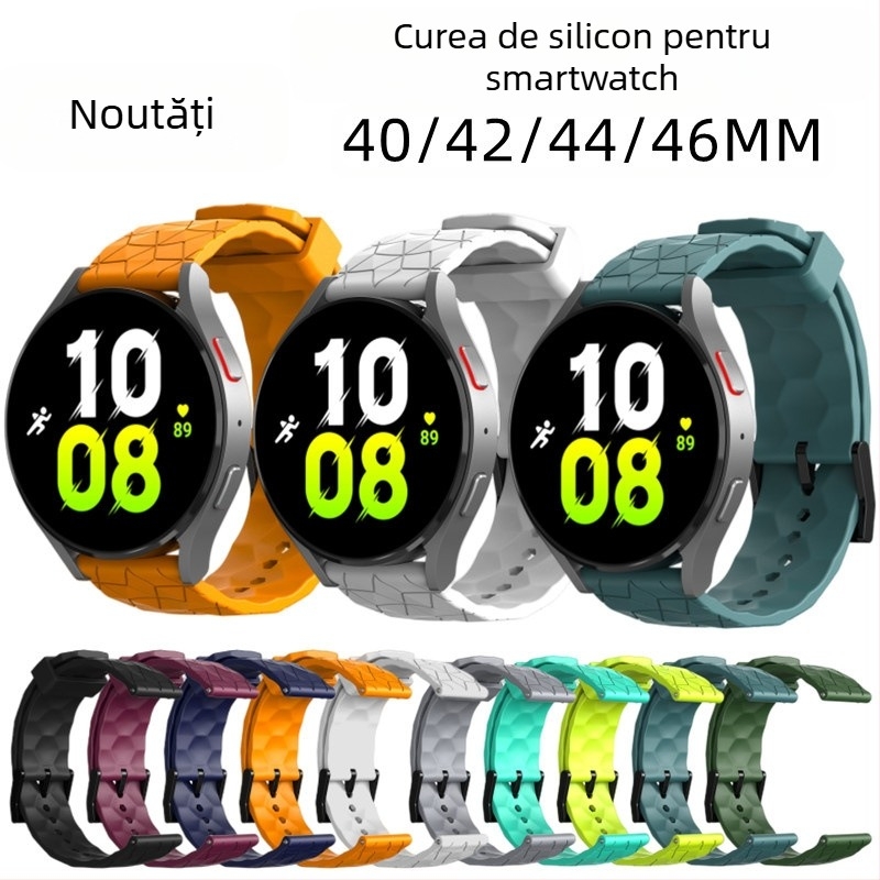 Curea din silicon pentru Huawei watch3/3Pro GT/GT2/GT3, bandă din silicon cu model de fotbal, 20/22