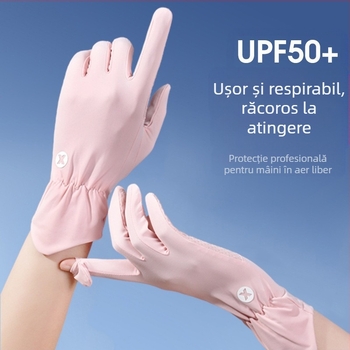 Mănuși de protecție solară pentru femei, de vară, cu protecție UV, degete subțiri, cu mânecă lungă, Ice Silk, antiderapantă, pentru condus și echitație