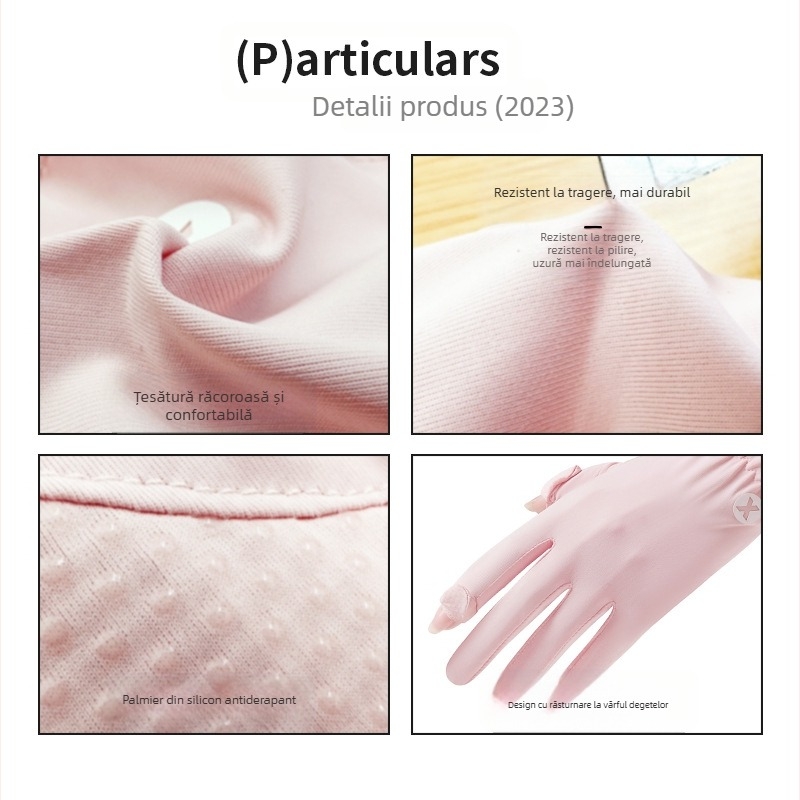 Mănuși de protecție solară pentru femei, de vară, cu protecție UV, degete subțiri, cu mânecă lungă, Ice Silk, antiderapantă, pentru condus și echitație