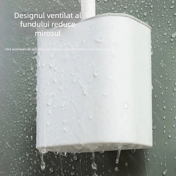 Perie de toaletă fără unghi mort, perie de toaletă de uz casnic, montată pe perete, perie de toaletă, gadget de curățare, perie de toaletă din silicon