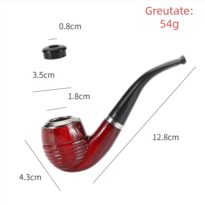 Vânzare fierbinte pentru începători, țeavă din rășină, cu dublă utilizare, oală metalică curbată clasică, detașabilă și lavabilă, direct în stoc en-gros