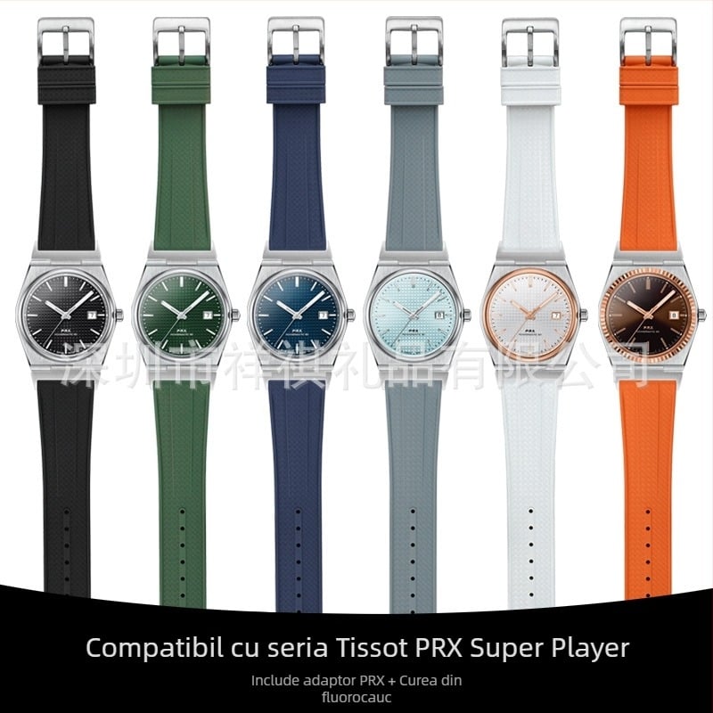 Pentru PRX Super Player Series Adaptor cu comutator dublu Fluor cauciuc rezistent la praf Curea convexă 12mm Curea masculină