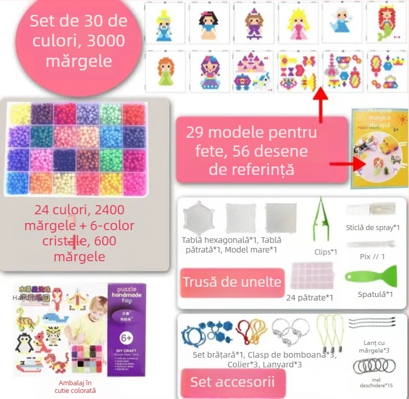 Mărgele magice cu ceață de apă, jucării cu mărgele lipicioase cu apă, potrivite pentru băieți și fete, jucării educaționale creative lucrate manual, DIY