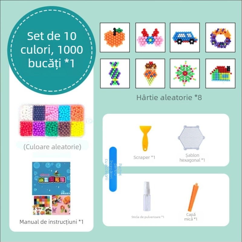 Mărgele magice cu ceață de apă, jucării cu mărgele lipicioase cu apă, potrivite pentru băieți și fete, jucării educaționale creative lucrate manual, DIY