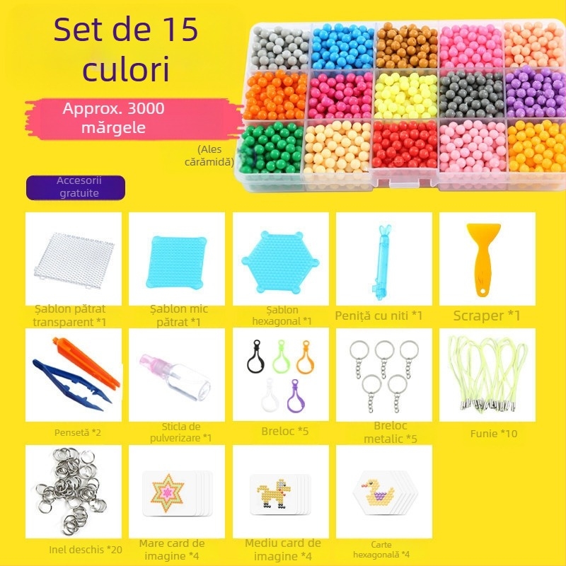 Mărgele magice cu ceață de apă, jucării cu mărgele lipicioase cu apă, potrivite pentru băieți și fete, jucării educaționale creative lucrate manual, DIY