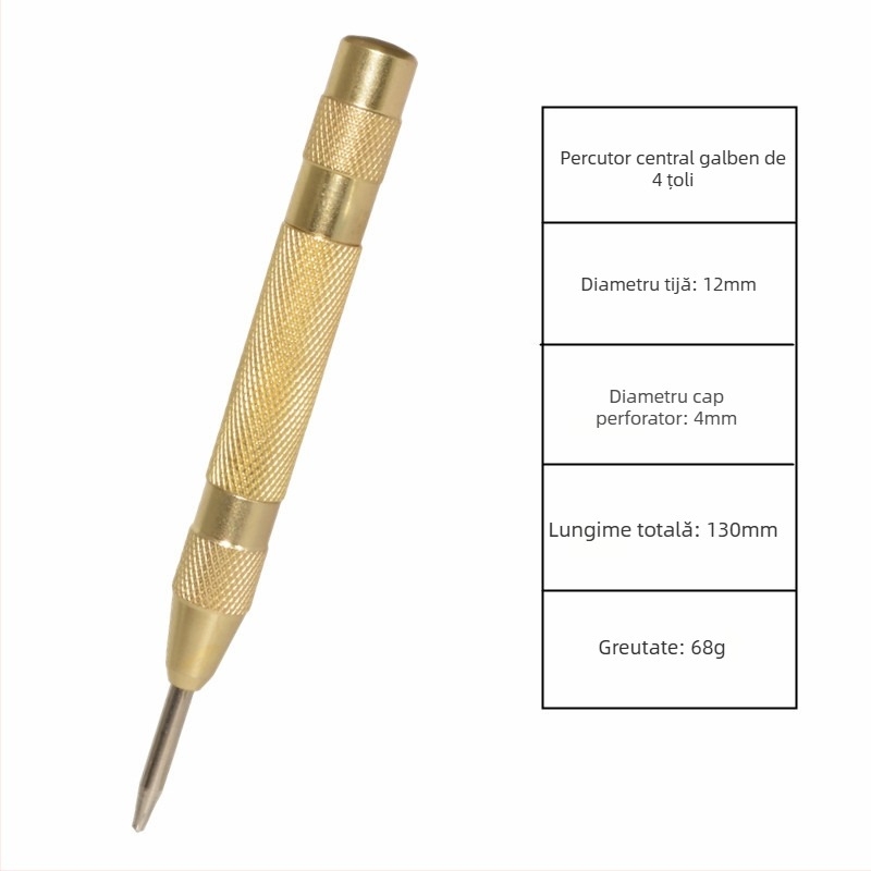 Localizator automat de perforator central, perforator de înaltă duritate, perforator automat de probă de 130 mm, instrument de siguranță pentru spargerea ferestrelor